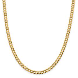 Mens Gold Classics™ 5.9mm. Solid Polished Light Cuban Bracelet