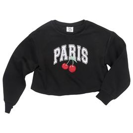 Girls (7-16) Jolie & Joy Long Sleeve Paris Bubble Hem Crewneck
