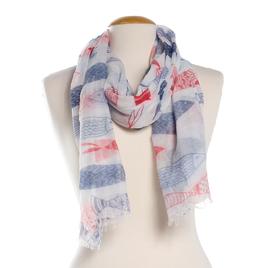 Womens Renshun Fish Sheer Oblong Scarf