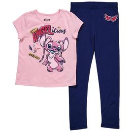 Girls (4-6x) Disney Short Sleeve Angelicious Tee & Leggings Set
