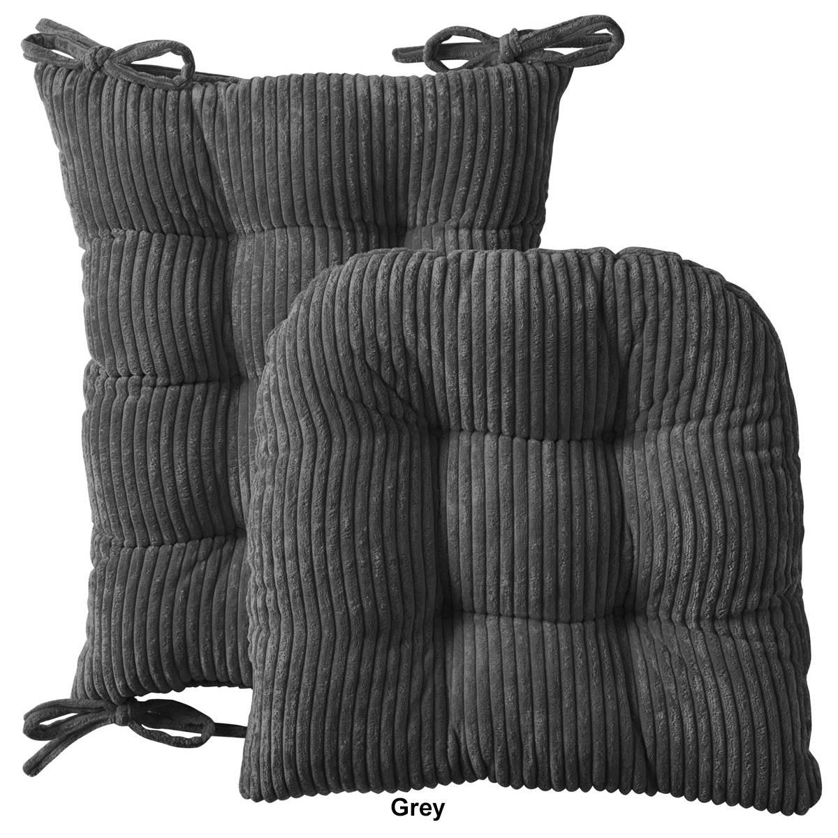 Sweet Home Collection 2pc. Non-Slip Velvet Rocking Chair Cushions