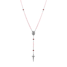 Symbols of Faith Pink & Purple Bead Our Lady Of Guadalupe Rosary