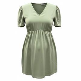 Womens Maternity Times Two Short Sleeve V-Neck Peplum Blouse