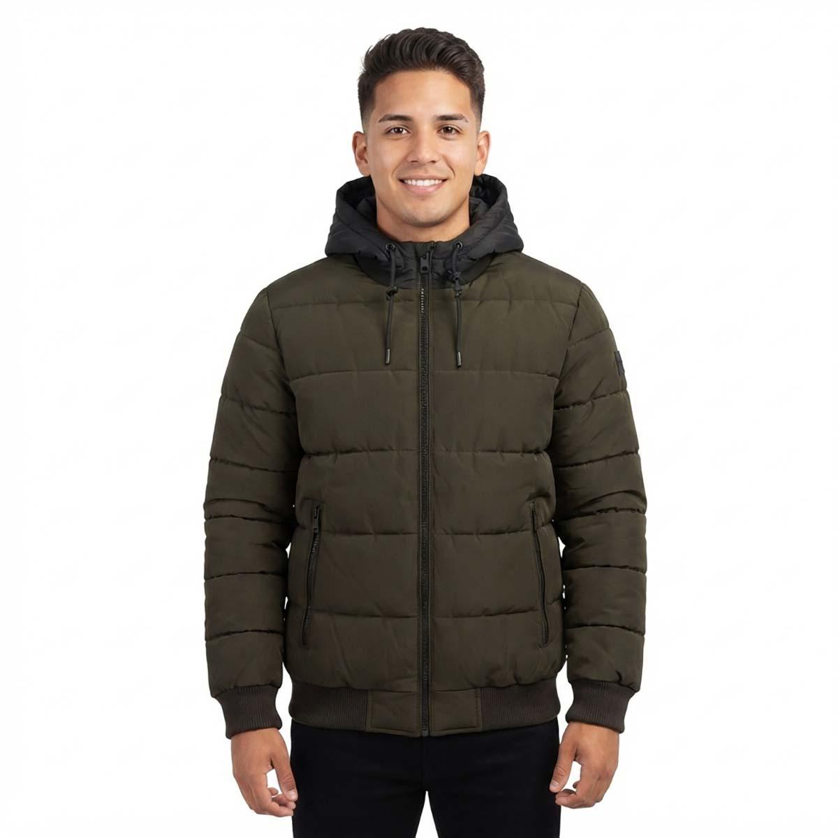 Mens Kenneth Cole(R) Oxford Hooded Bomber Jacket
