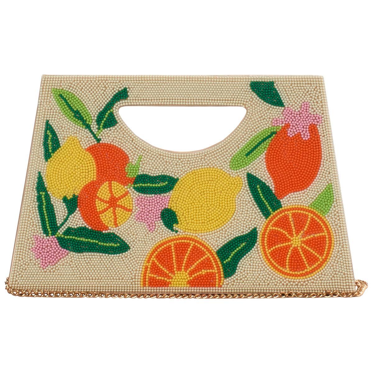 D''Margeaux Beaded Fruit Evening Clutch
