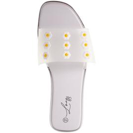 Womens Love 83 Clear Jelly Band Slide Sandals