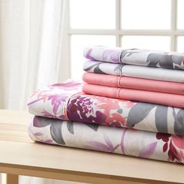 Spirit Linen Home(tm) Traditional Bellagio Blushing Floral Sheet Set