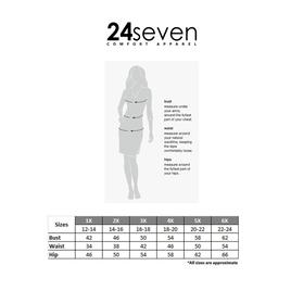 Plus Size 24/7 Comfort Apparel Tropical Fit & Flare Midi Dress