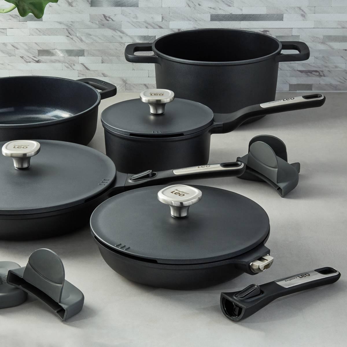 BergHOFF Phantom 8pc. Nonstick Ceramic Cookware Set w/ Lids