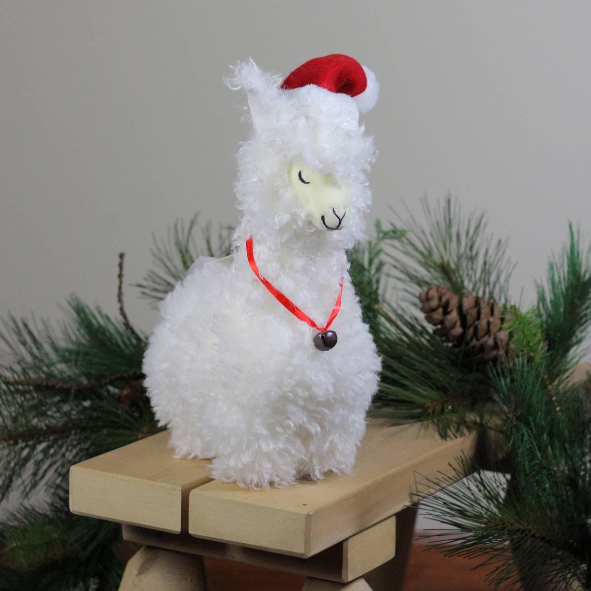 Northlight Standing Plush Sleeping Llama Christmas Figure