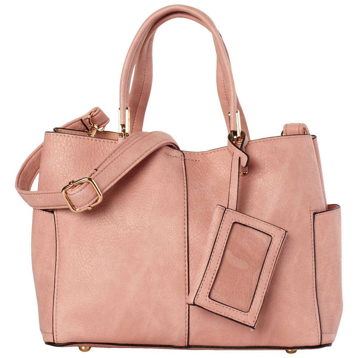 DS Fashion Solid Triple Compartment Satchel