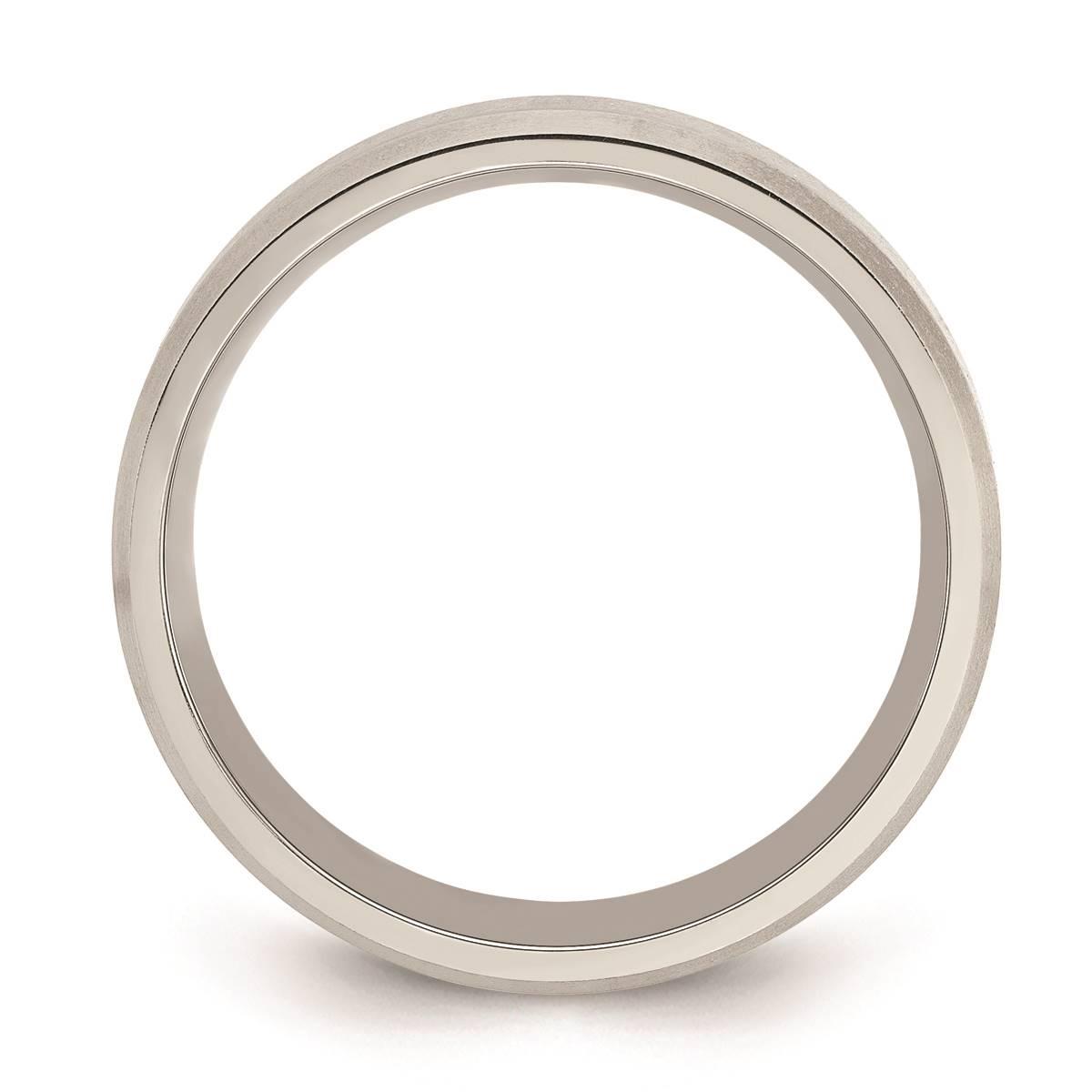 Mens Endless Affection™ Highly Polished 6mm Beveled Edge Band