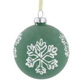 Northlight Seasonal 4ct. White Snowflake Christmas Ball Ornaments