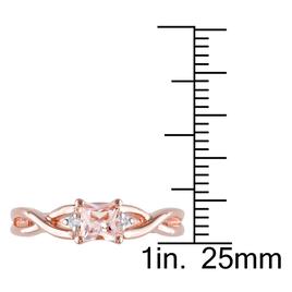 Gemstone Classics™ Silver Diamond & Morganite Ring