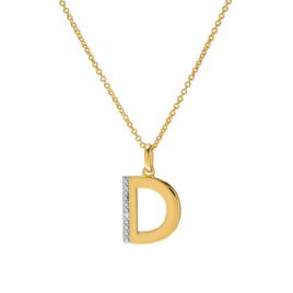 Accents by Gianni Argento Diamond Accent Block Initial D Pendant
