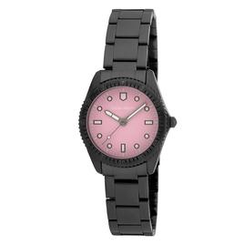 Womens Laura Ashley(R) Pink Dial Diver Bracelet Watch - LA2070GN