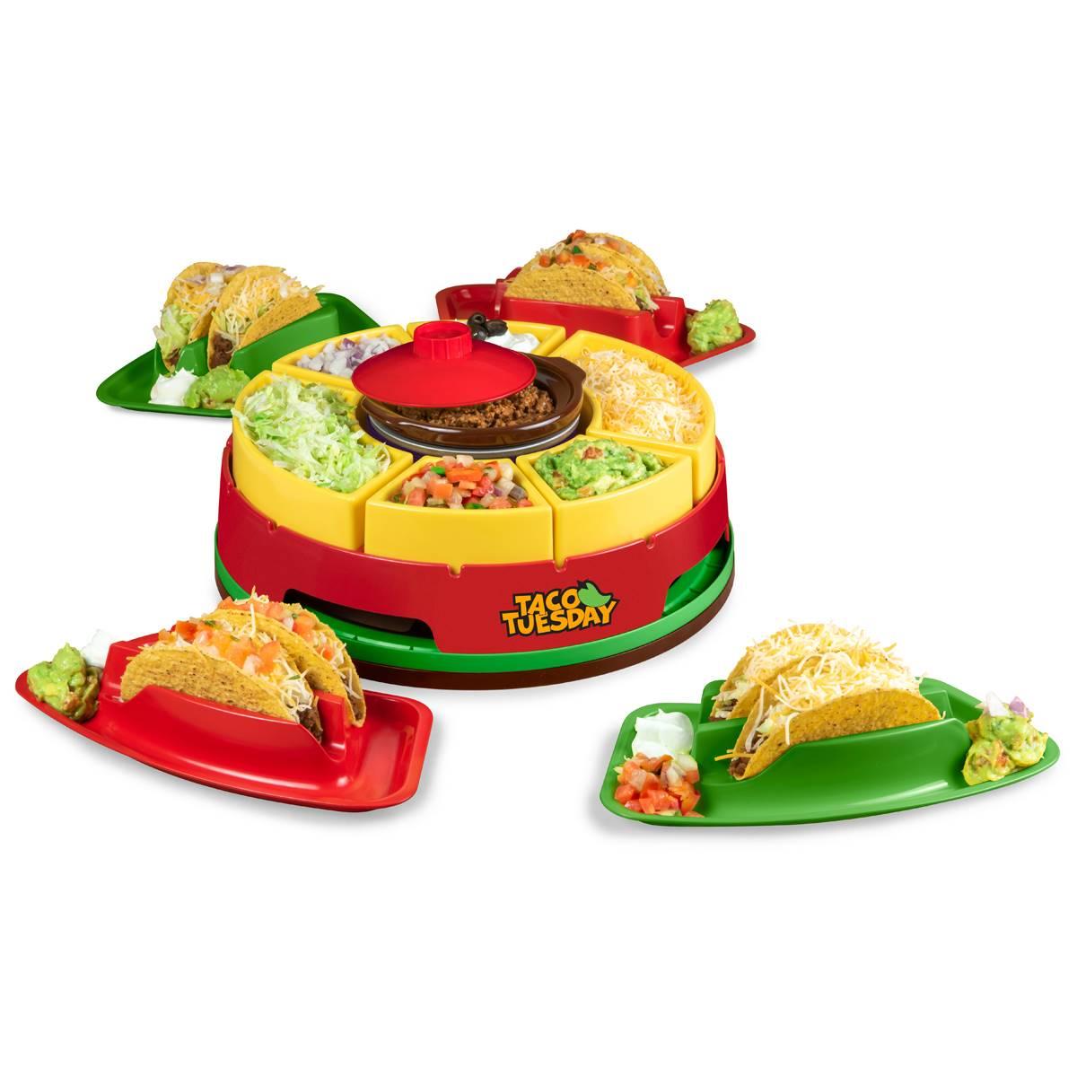 Nostalgia™ Taco Tuesday Lazy Susan Taco Bar