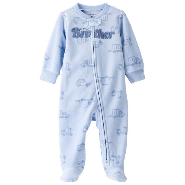 Baby Boy (NB-9M) Carter's® Lil Brother Car Microfleece Sleeper