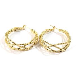 Adrienne Vittadini 4 Row Intertwined Hoop Earrings