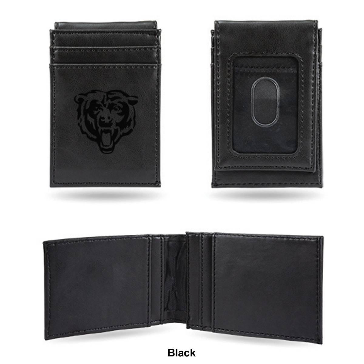Mens NFL Chicago Bears Faux Leather Front Pocket Wallet
