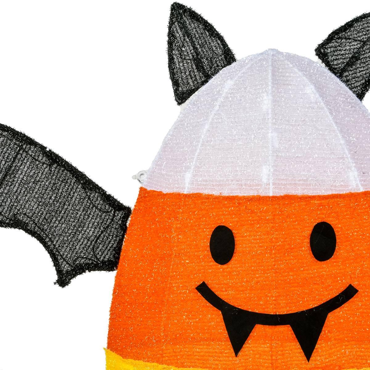 National Tree 27in. Pre-Lit Candy Corn Bat