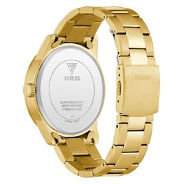 Mens Guess Gold-Tone Indigo Sunray Dial Quartz Watch - GW0963G2