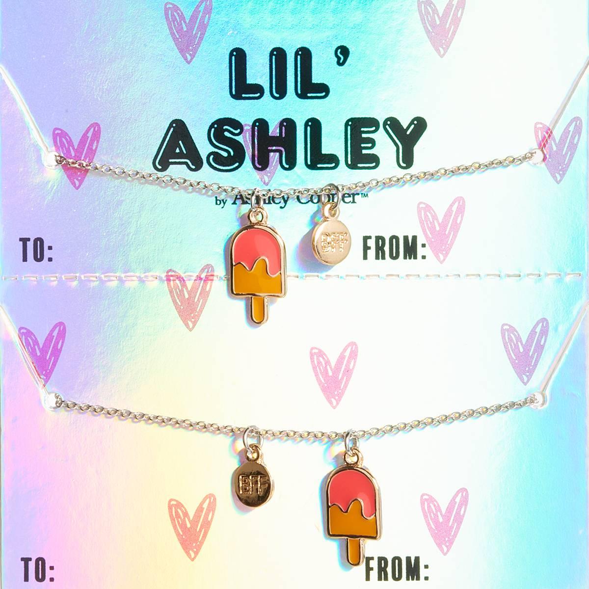Kids Lil Ashley Gold-Tone Popsicle Charm Layered Necklace