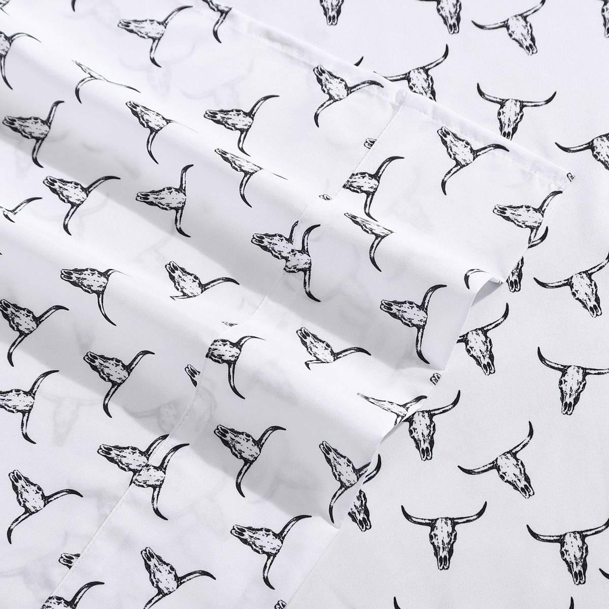 Wrangler Steer Skulls Microfiber Sheet Set