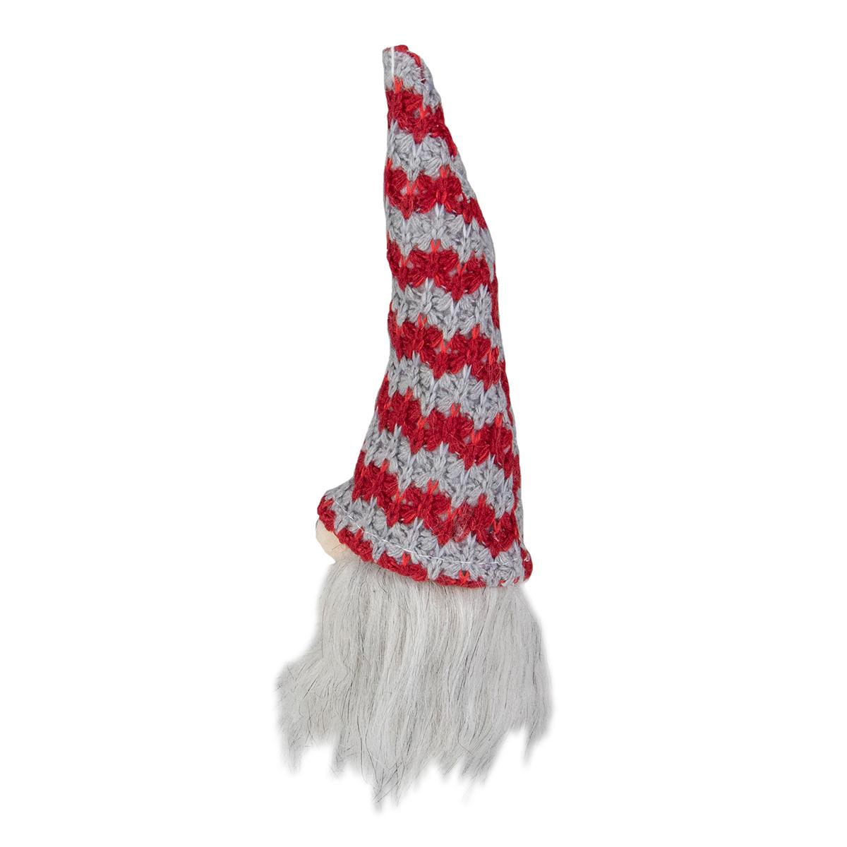 Northlight 8in. LED Red & Grey Gnome Head Christmas Ornament