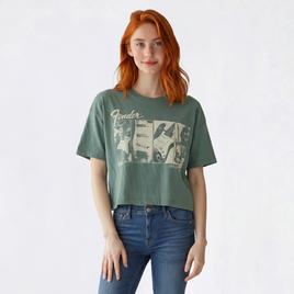 Juniors C-Life Fender Photo Oversized Crop Tee