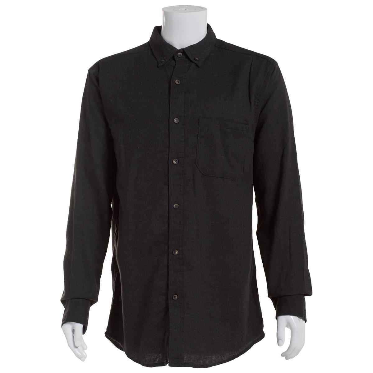 Mens Big & Tall Mountain Ridge Flannel Shirt - Black/Charcoal