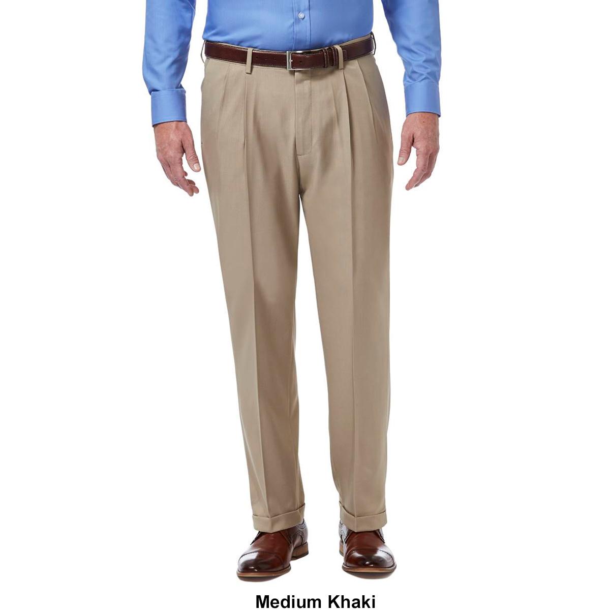 Mens Haggar® Premium Comfort Classic Fit Pleat Front Dress Pant