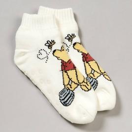 Womens Fuzzy Babba Short Warmer Winnie The Pooh Slipper Socks