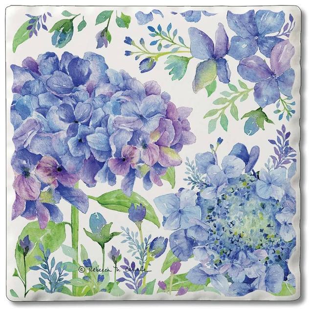 4pk. Beautiful Hydrangea Square Coaster Set