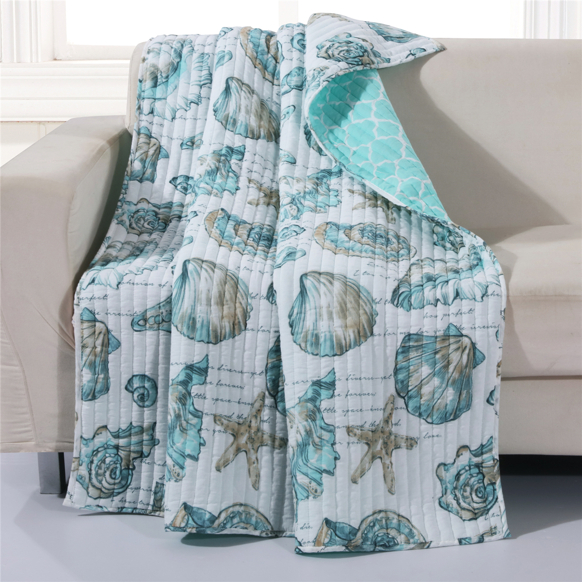 Greenland Home Fashions™ Cruz Reversible Quilted Throw Blanket