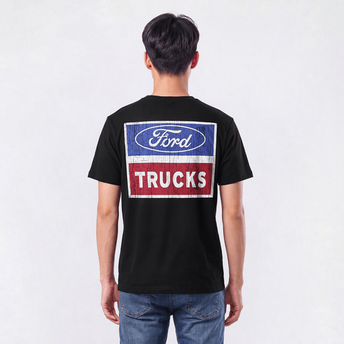 Young Mens Flea Circus Ford Trucks Graphic Tee
