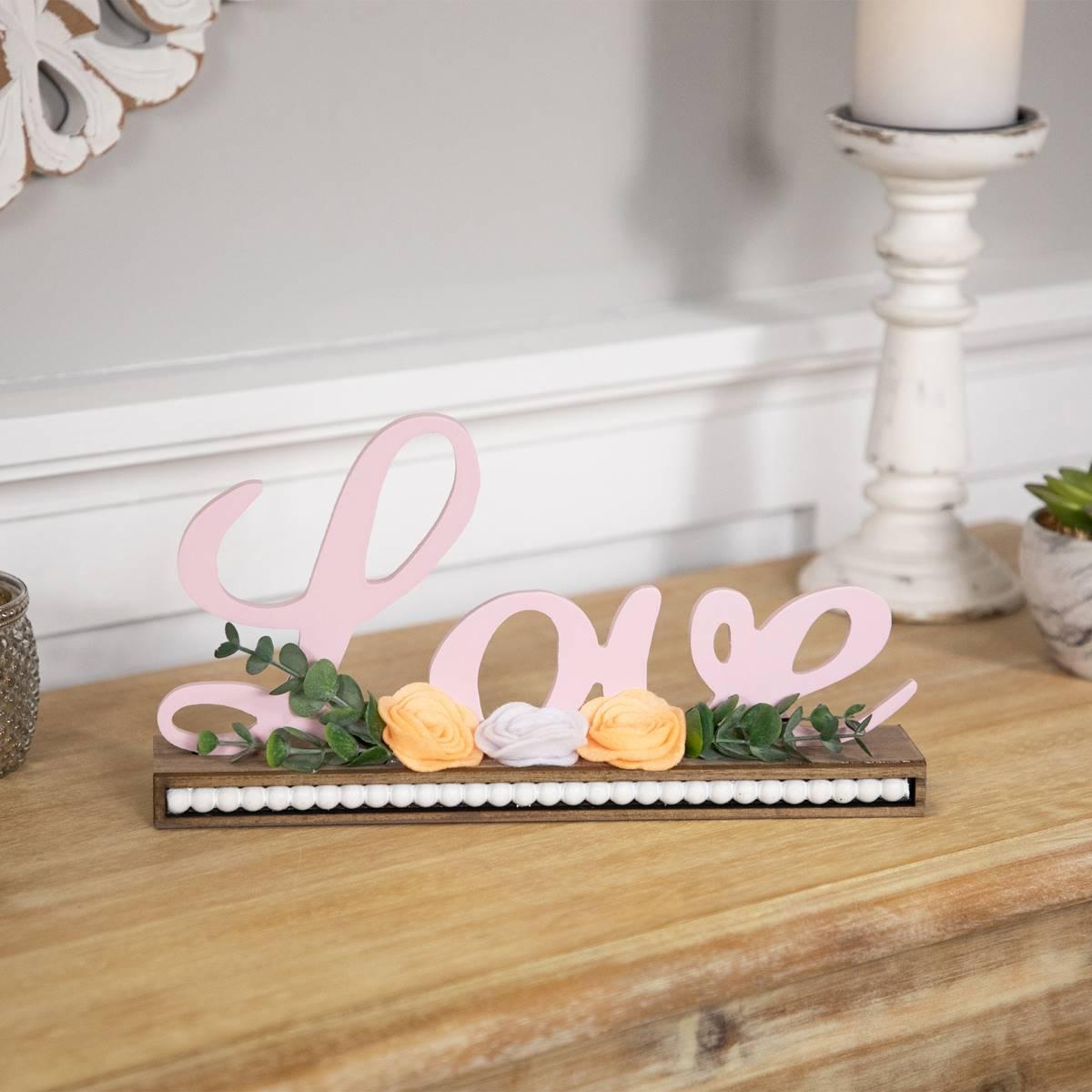 Northlight Seasonal Valentine''s Day Love with Flowers Sign