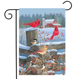 Briarwood Lane Birds of Winter Garden Flag