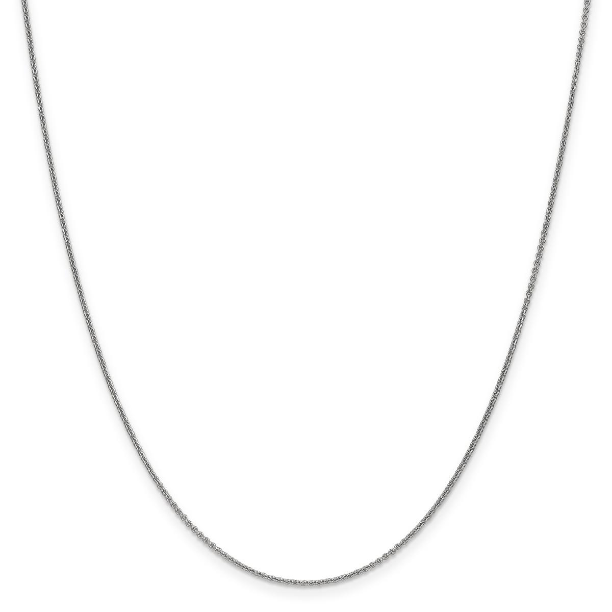 Unisex Gold Classics(tm) 1mm. 14k White Gold Cable 14in. Necklace