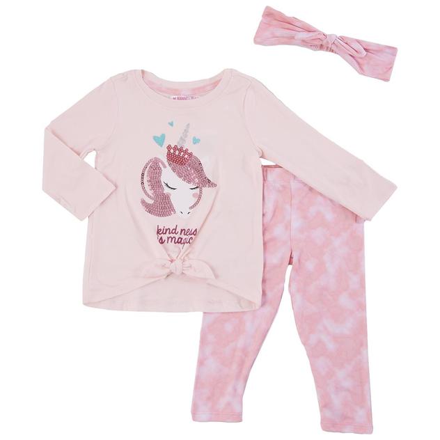 Baby Girl (12-24M) Nannette 3pc. Unicorn Tee & Leggings Set