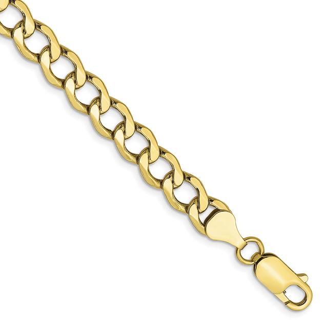 Mens Gold Classics™ 10kt. 6.5mm 8in. Semi-Solid Chain Bracelet