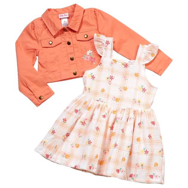 Grils (4-6x) Little Lass® Denim Jacket with Floral Dress