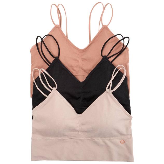 Womens Danskin 3pk. Seamless Rib Longline Bralettes DS4795-3PKBH