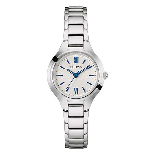 Womens Bulova Steel Blue Accent Dial Bracelet Watch - 96L215