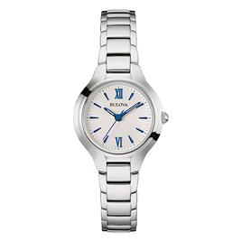 Womens Bulova Steel Blue Accent Dial Bracelet Watch - 96L215