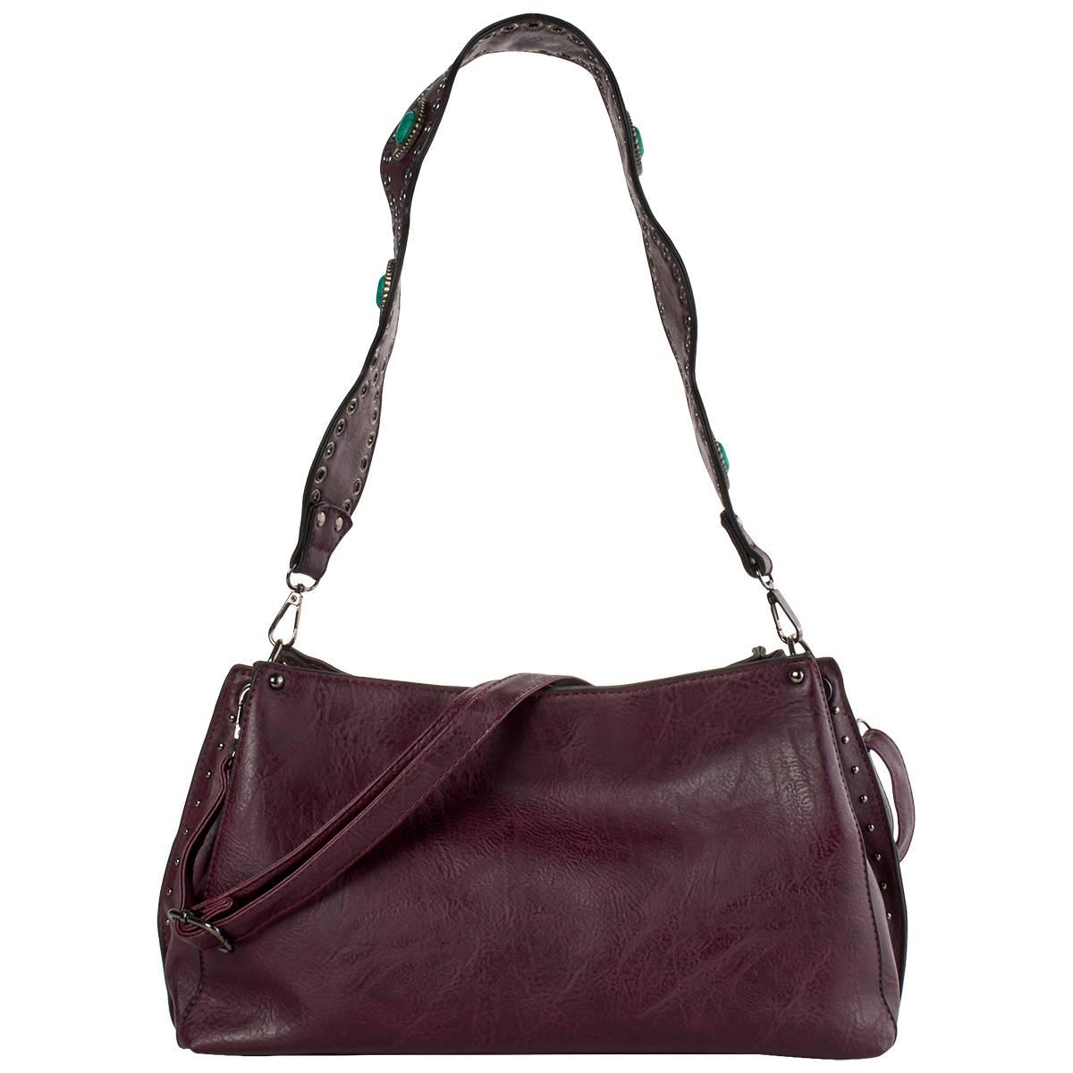 Sam & Hadley Triple Compartment Riveted Strap Crossbody