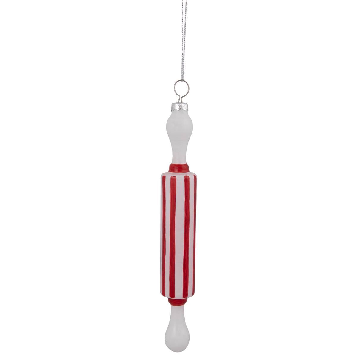 Northlight Seasonal Striped Rolling Pin Christmas Ornament