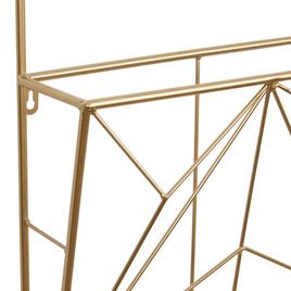 9th & Pike® Geometric Gold Metal Wall Mail Organizer - Set of 2