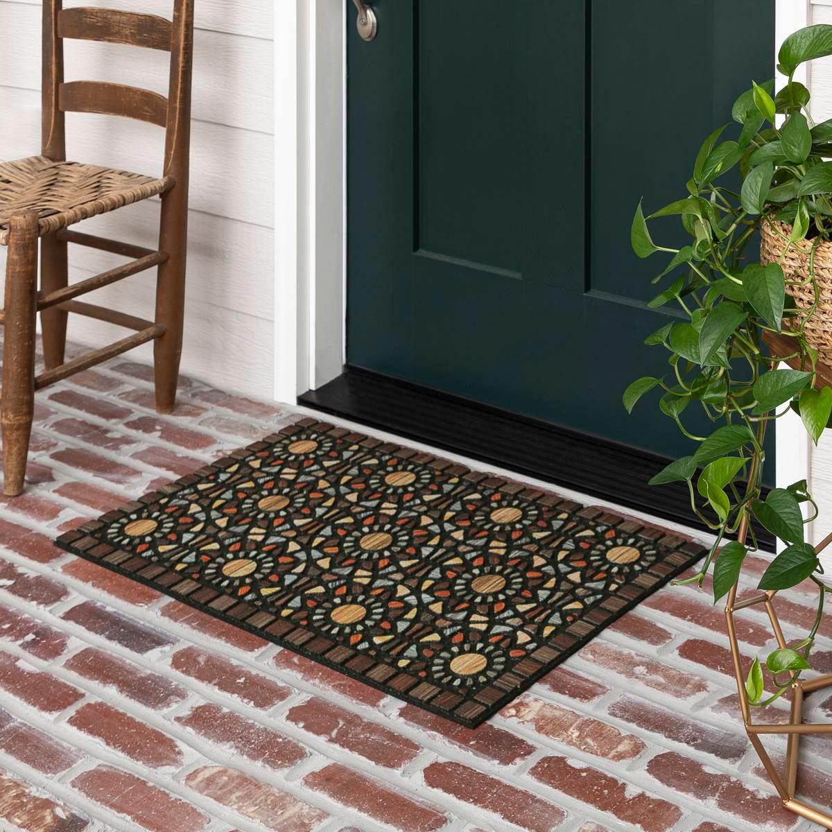 Mohawk Home Entranced Geometric Mosaic Rectangle Doormat
