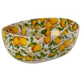 Home Essentials Oval Lemon Garden Serving Bowl